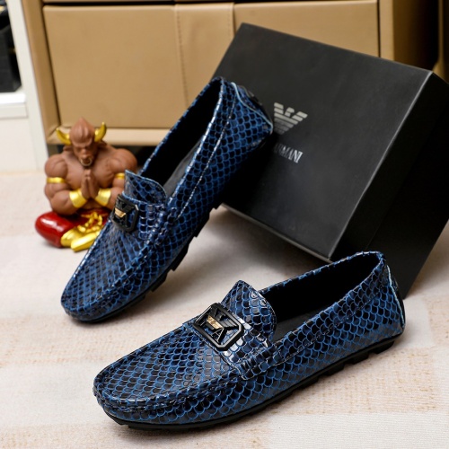Armani Leather Shoes For Men #1196131 $68.00 USD, Wholesale Replica Armani Leather Shoes
