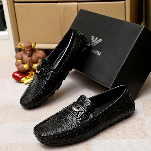 Armani Leather Shoes For Men #1196132 $68.00 USD, Wholesale Replica Armani Leather Shoes