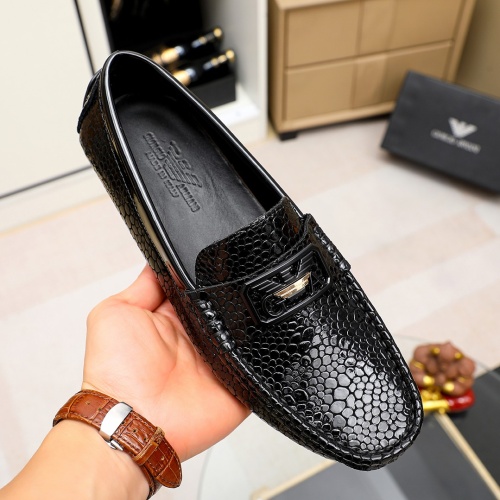 Replica Armani Leather Shoes For Men #1196132 $68.00 USD for Wholesale
