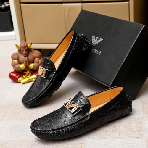 Armani Leather Shoes For Men #1196136 $68.00 USD, Wholesale Replica Armani Leather Shoes