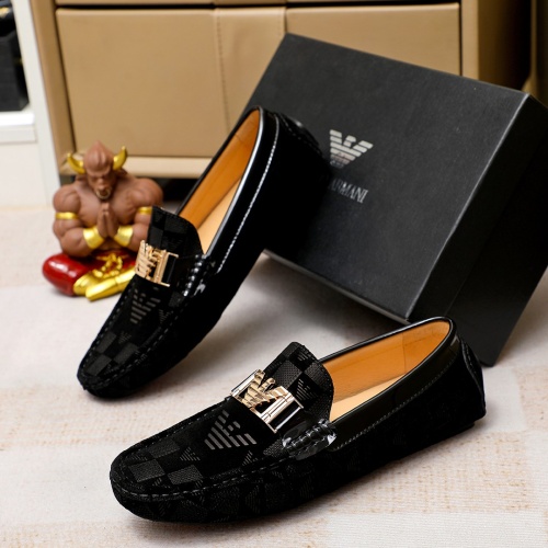 Armani Leather Shoes For Men #1196137 $68.00 USD, Wholesale Replica Armani Leather Shoes
