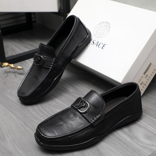 Versace Leather Shoes For Men #1196139 $68.00 USD, Wholesale Replica Versace Leather Shoes