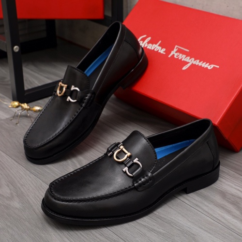 Salvatore Ferragamo Leather Shoes For Men #1196141 $85.00 USD, Wholesale Replica Salvatore Ferragamo Leather Shoes