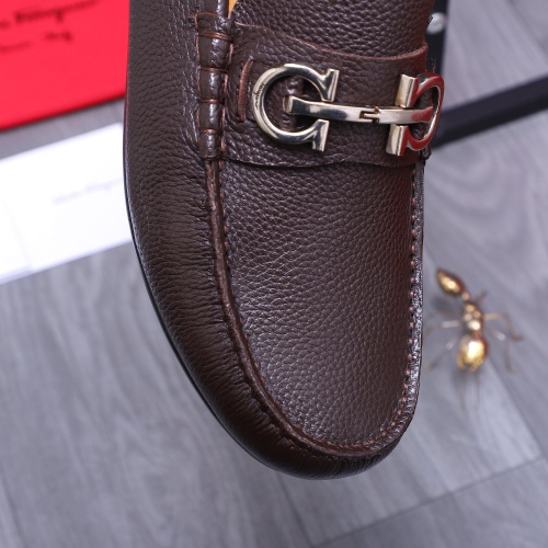 Replica Salvatore Ferragamo Leather Shoes For Men #1196142 $76.00 USD for Wholesale