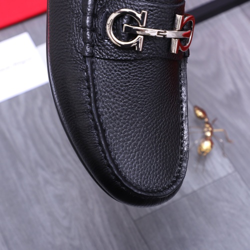 Replica Salvatore Ferragamo Leather Shoes For Men #1196143 $76.00 USD for Wholesale