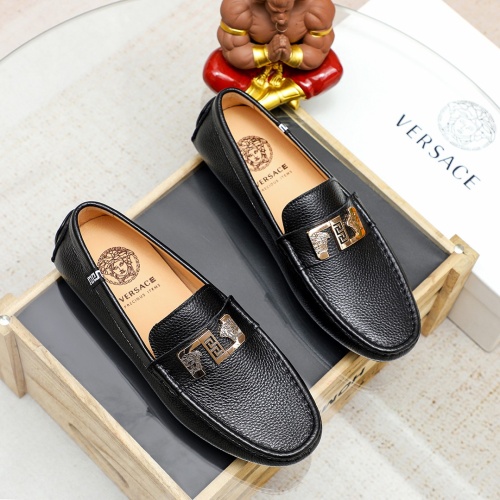 Replica Versace Leather Shoes For Men #1196362 $68.00 USD for Wholesale