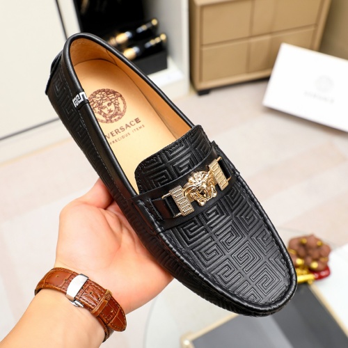 Replica Versace Leather Shoes For Men #1196383 $68.00 USD for Wholesale