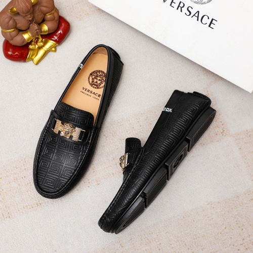 Replica Versace Leather Shoes For Men #1196383 $68.00 USD for Wholesale