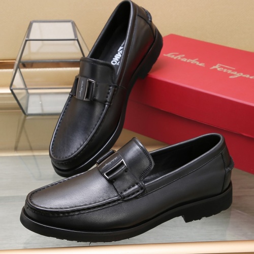 Salvatore Ferragamo Leather Shoes For Men #1196388 $92.00 USD, Wholesale Replica Salvatore Ferragamo Leather Shoes