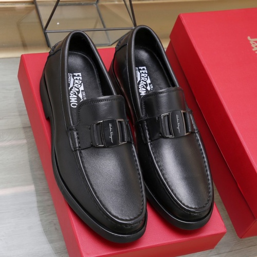 Replica Salvatore Ferragamo Leather Shoes For Men #1196388 $92.00 USD for Wholesale
