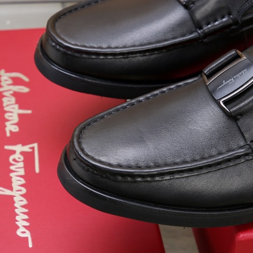 Replica Salvatore Ferragamo Leather Shoes For Men #1196388 $92.00 USD for Wholesale