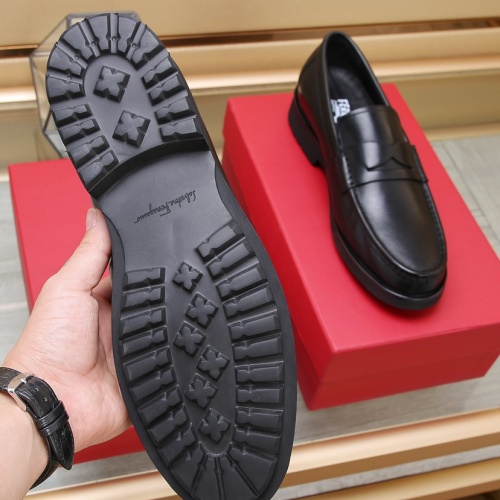 Replica Salvatore Ferragamo Leather Shoes For Men #1196389 $92.00 USD for Wholesale