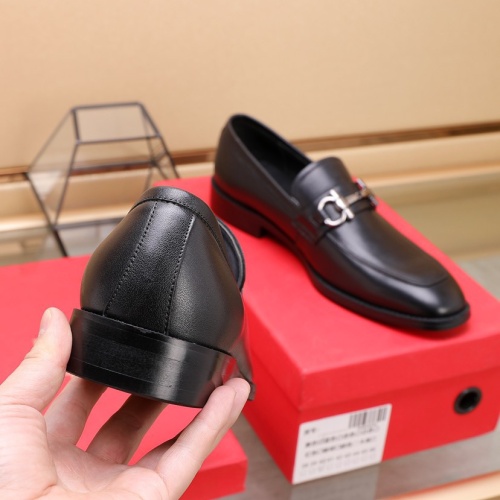 Replica Salvatore Ferragamo Leather Shoes For Men #1196390 $92.00 USD for Wholesale