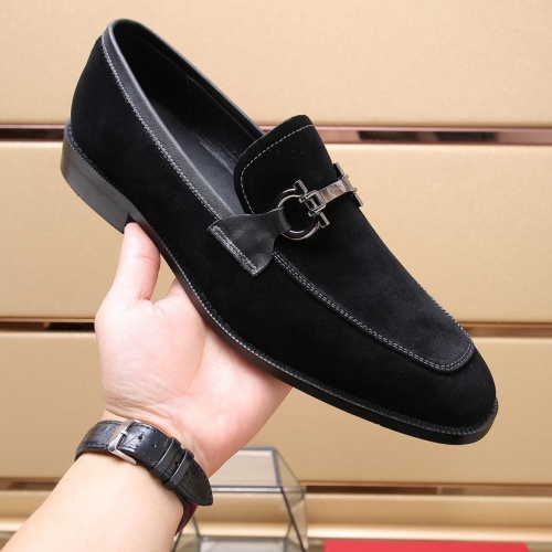 Replica Salvatore Ferragamo Leather Shoes For Men #1196397 $92.00 USD for Wholesale