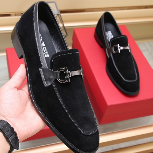 Replica Salvatore Ferragamo Leather Shoes For Men #1196397 $92.00 USD for Wholesale