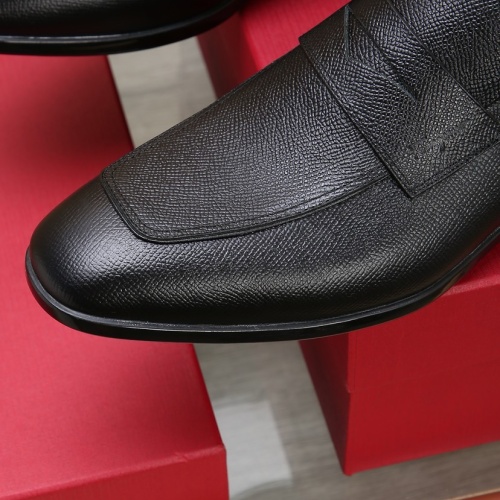 Replica Salvatore Ferragamo Leather Shoes For Men #1196407 $125.00 USD for Wholesale