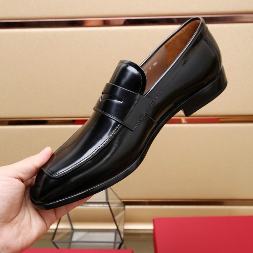 Replica Salvatore Ferragamo Leather Shoes For Men #1196411 $125.00 USD for Wholesale