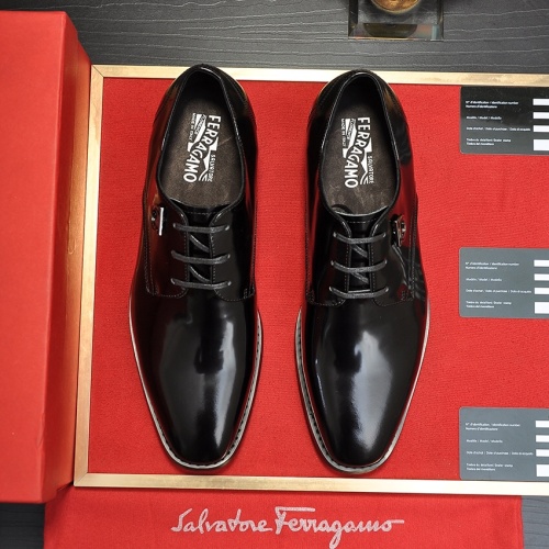 Replica Salvatore Ferragamo Leather Shoes For Men #1196416 $98.00 USD for Wholesale