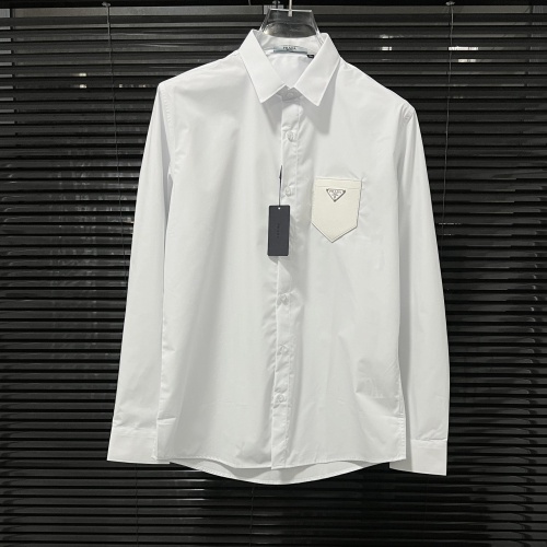 Prada Shirts Long Sleeved For Men #1196492 $72.00 USD, Wholesale Replica Prada Shirts