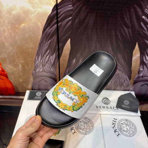 Replica Versace Slippers For Men #1196493 $45.00 USD for Wholesale