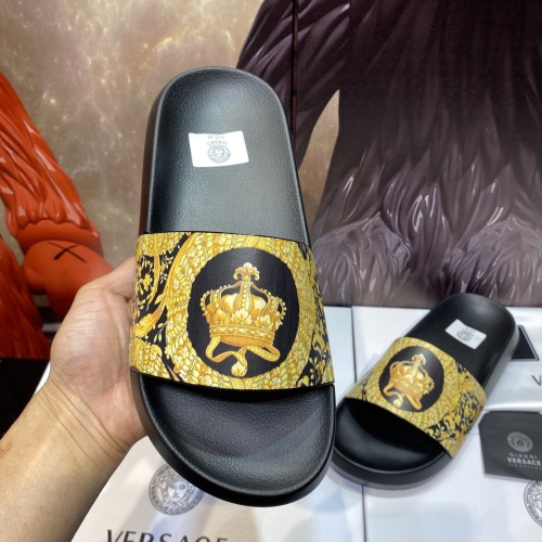 Replica Versace Slippers For Men #1196495 $45.00 USD for Wholesale