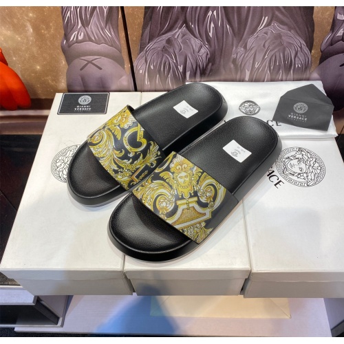 Replica Versace Slippers For Men #1196501 $45.00 USD for Wholesale