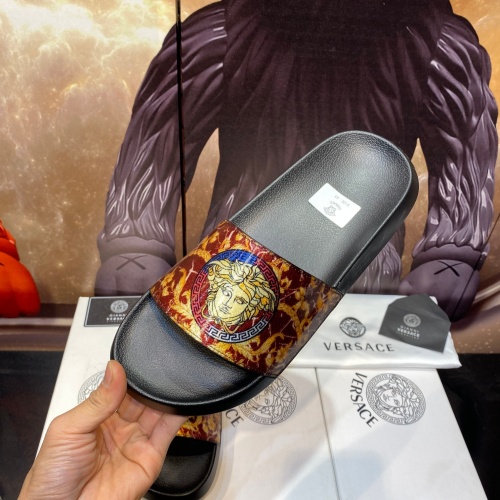 Replica Versace Slippers For Men #1196510 $45.00 USD for Wholesale