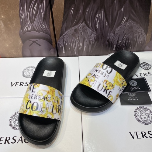 Replica Versace Slippers For Men #1196526 $45.00 USD for Wholesale
