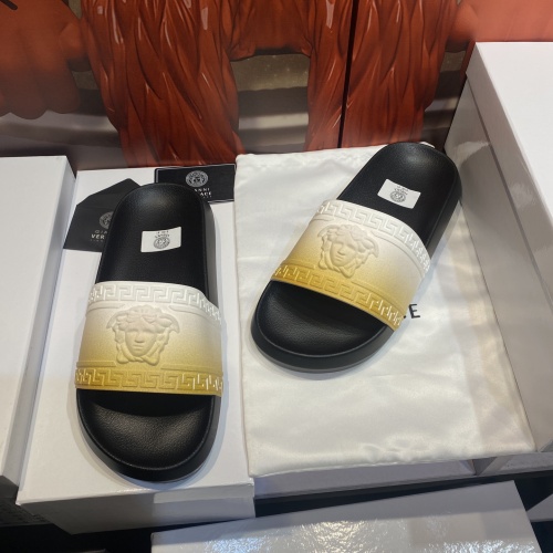 Replica Versace Slippers For Men #1196538 $45.00 USD for Wholesale