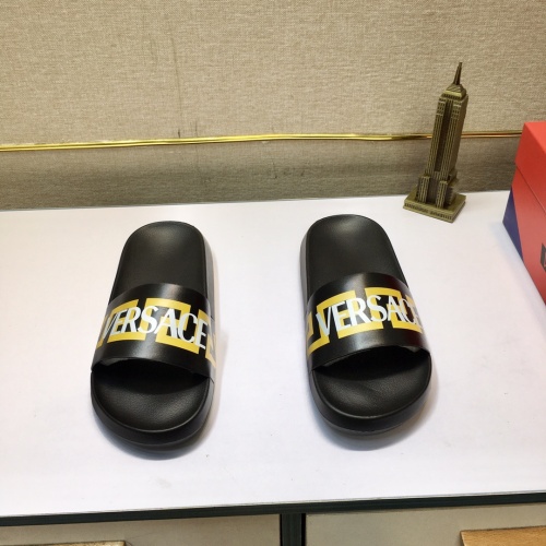 Replica Versace Slippers For Men #1196555 $45.00 USD for Wholesale