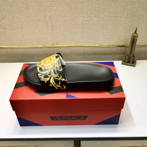 Replica Versace Slippers For Men #1196556 $45.00 USD for Wholesale