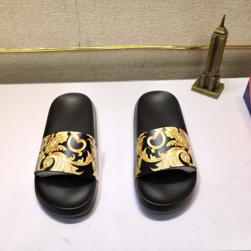 Replica Versace Slippers For Men #1196557 $45.00 USD for Wholesale