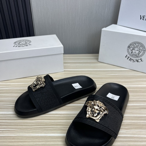 Replica Versace Slippers For Men #1196610 $45.00 USD for Wholesale