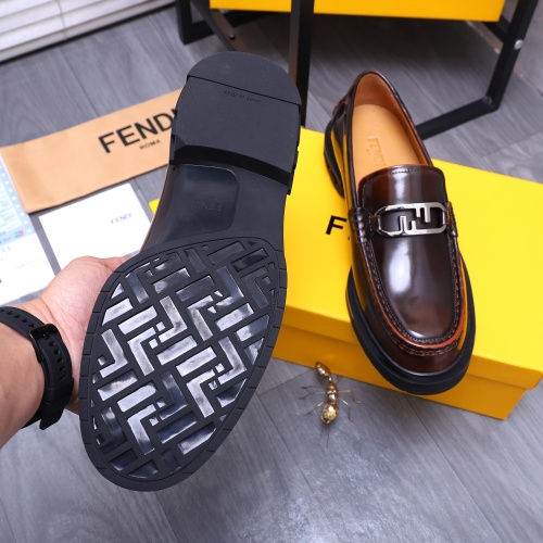 Replica Fendi Leather Shoes For Men #1196666 $96.00 USD for Wholesale