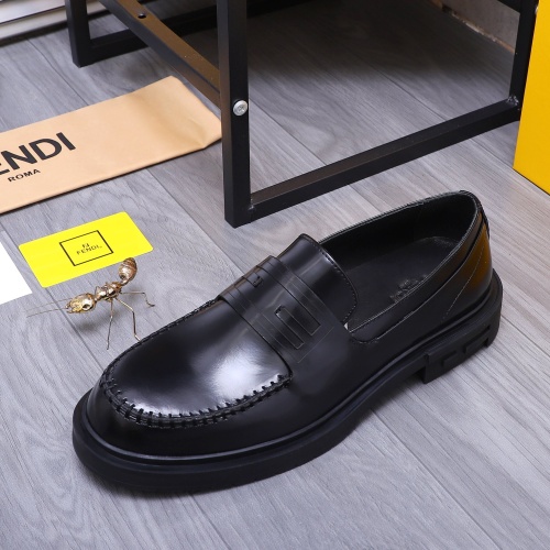Replica Fendi Leather Shoes For Men #1196669 $96.00 USD for Wholesale
