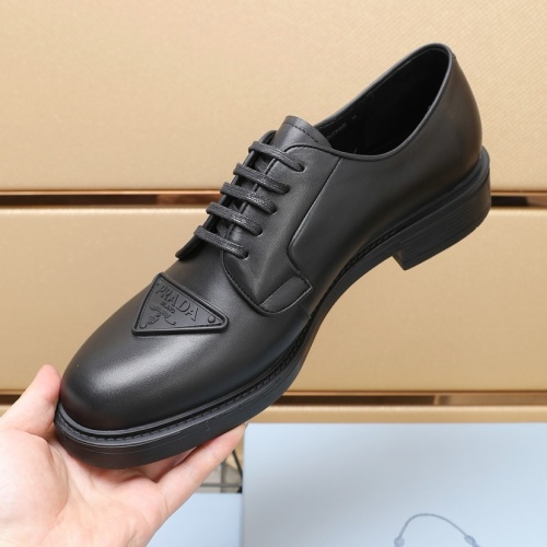 Replica Prada Leather Shoes For Men #1196711 $125.00 USD for Wholesale
