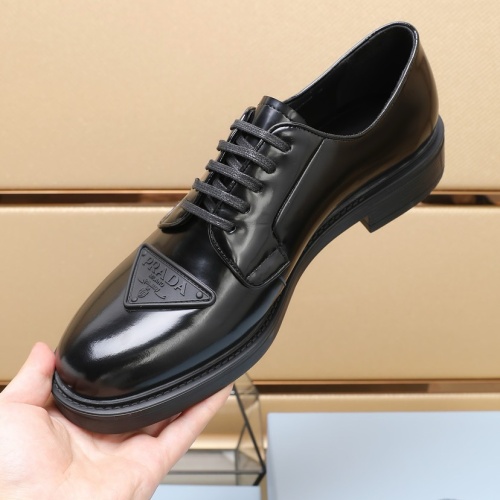 Replica Prada Leather Shoes For Men #1196712 $125.00 USD for Wholesale