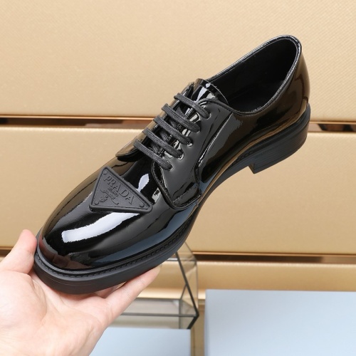 Replica Prada Leather Shoes For Men #1196713 $125.00 USD for Wholesale