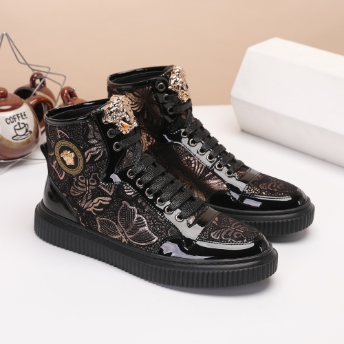 Replica Versace High Tops Shoes For Men #1196755 $72.00 USD for Wholesale
