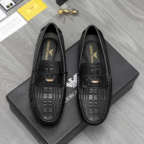 Replica Armani Leather Shoes For Men #1196758 $72.00 USD for Wholesale