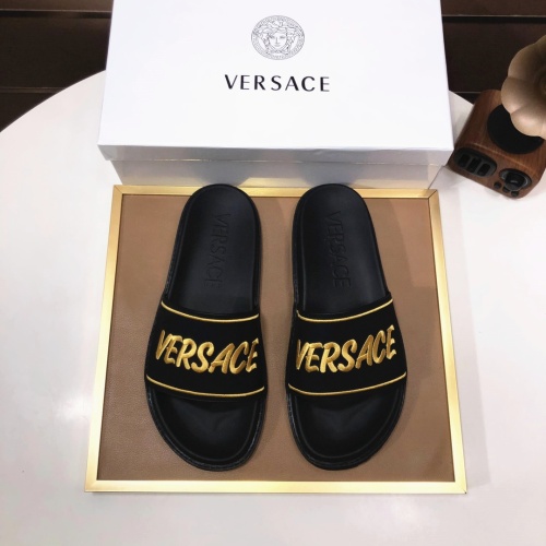 Replica Versace Slippers For Men #1196766 $52.00 USD for Wholesale