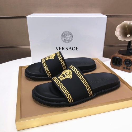 Replica Versace Slippers For Men #1196771 $52.00 USD for Wholesale