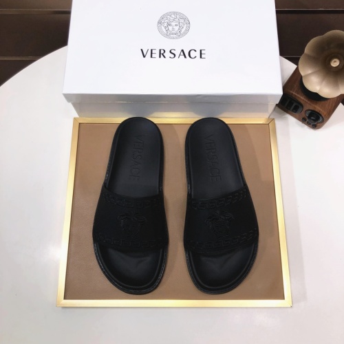Replica Versace Slippers For Men #1196775 $52.00 USD for Wholesale