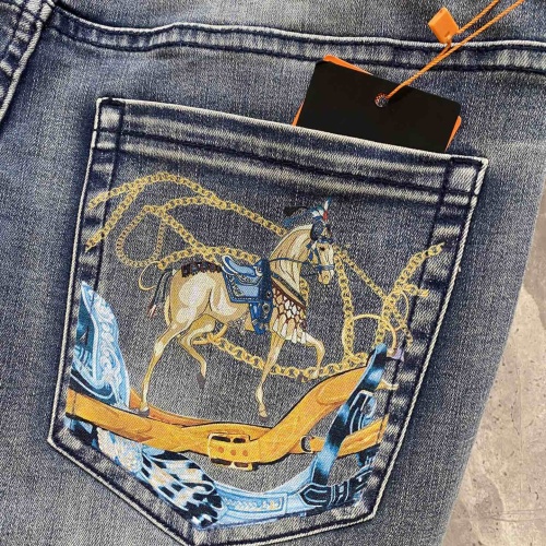 Replica Hermes Jeans For Men #1196952 $52.00 USD for Wholesale