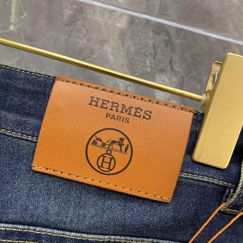 Replica Hermes Jeans For Men #1196955 $52.00 USD for Wholesale