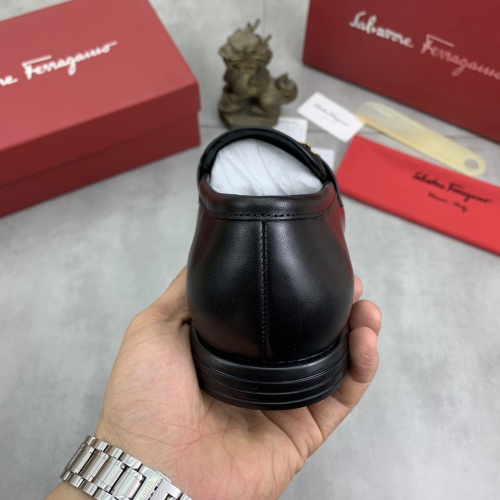Replica Salvatore Ferragamo Leather Shoes For Men #1197030 $88.00 USD for Wholesale