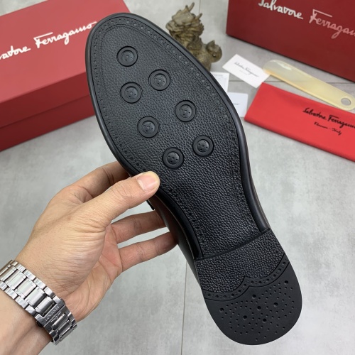 Replica Salvatore Ferragamo Leather Shoes For Men #1197030 $88.00 USD for Wholesale
