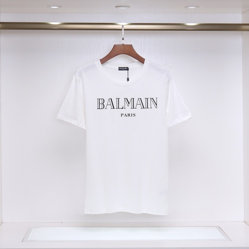 Balmain T-Shirts Short Sleeved For Unisex #1197223 $25.00 USD, Wholesale Replica Balmain T-Shirts