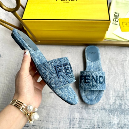 Replica Fendi Slippers For Women #1197529 $80.00 USD for Wholesale