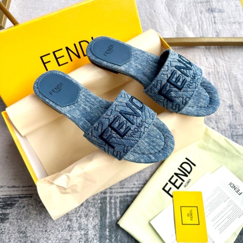 Replica Fendi Slippers For Women #1197529 $80.00 USD for Wholesale